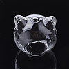 Handmade Kitten Blown Glass Globe Beads X-GLAA-Q077-01-3