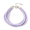 Microfiber Leather Multi-strand Cord Bracelets Makings FB-CBA983F-01P-07-1