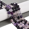 Natural Purple Fluorite Beads Strands G-P530-B08-02-2