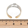 304 Stainless Steel Double Color Cuff Rings RJEW-S635-01GP-21-5