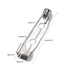 Iron Brooch Pin Back Safety Catch Bar Pins with 2-Hole X-IFIN-N3292-02-3