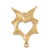 304 Stainless Steel Bat Wings Heart Links Connector Charms X-STAS-S186-13G-1