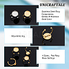 24Pcs 8 Styles Stainless Steel Ring Components STAS-UN0047-48-5