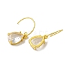 Teardrop Brass Stud Earrings EJEW-R162-01G-3