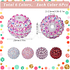 36Pcs 6 Style Resin Rhinestone Beads RESI-SC0003-04-2