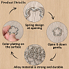 18Pcs 3 Colors Alloy Spring Gate Rings FIND-SC0019-03A-5