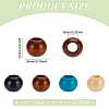 4 Colors Wood Large Hole Beads WOOD-FG0001-52-2