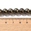 Natural Pyrite Beads Strands G-H059-A01-02-4