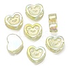 UV Plating Rainbow Iridescent Acrylic Beads OACR-G012-11C-1
