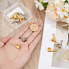 12Pcs 2 Colors Alloy Brooch Findings FIND-GO0004-55-3