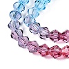 Gradient Color Baking Painted Glass Bead Strands DGLA-A039-T6mm-A017-3