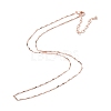 Brass Bar Link Chain Necklaces NJEW-K123-04RG-2