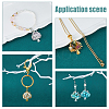 28Pcs 14 Styles Mixed Gemstone European Dangle Charms PALLOY-FH00023-6