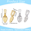 200Pcs 2 Colors Alloy Glue-on Flat Pad Bails FIND-SP0001-82-2