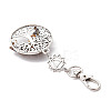 Natural Tiger Eye Chips Beads & Alloy Tree of Life Pendant Decorations HJEW-JM03128-05-4