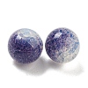 Transparent Spray Painting Crackle Glass Beads GLAA-L046-01A-14-2