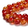 Spray Painted Crackle Glass Beads Strands X-CCG-Q002-10mm-10-3