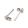 Non-Tarnish 304 Stainless Steel Ear Stud Components STAS-F227-18A-P-1