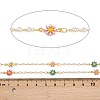 Brass Flower Link Chains CHC-A011-06G-3