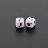 Opaque White Acrylic Beads MACR-Q242-010J-2