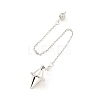 Brass Cable Chain Pointed Dowsing Pendulums HJEW-D004-04P-2