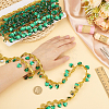 Polyester Lace Ribbon with Plastic Charms Tassel OCOR-WH0078-202A-03-3