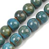 Handmade Fancy Antique Glazed Porcelain Ceramic Round Beads Strands PORC-L019-10mm-11-3