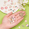 40Pcs 8 Styles Alloy Enamel Pendants ENAM-CJ0001-85-4