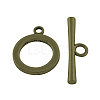 Tibetan Style Alloy Ring Toggle Clasps X-TIBE-A12588-AB-NR-1