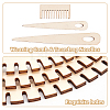 Gear Shape Wooden Cicular Weaving Loom Sets WOOD-WH0029-10-4