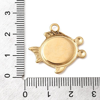 304 Stainless Steel Pendant Cabochon Settings STAS-B113-09G-05-1