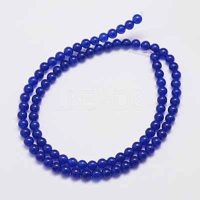 Natural & Dyed Malaysia Jade Bead Strands G-A146-4mm-A22-1
