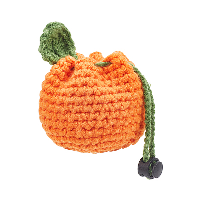1Pc Tangerine Woolen Crochet Wallets AJEW-NB0005-93-1