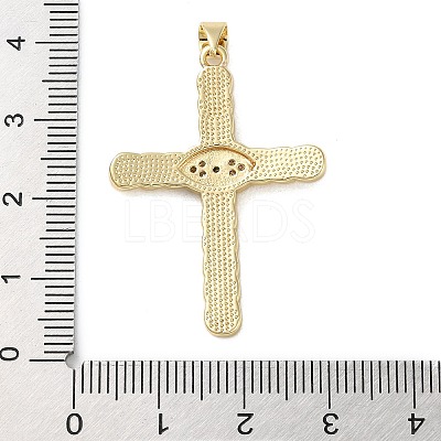 Brass Micro Pave Clear Cubic Zirconia Pendants KK-A212-06B-G-1