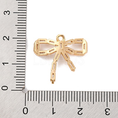 Brass Micro Pave Clear Cubic Zirconia Pendants KK-C076-15G-1