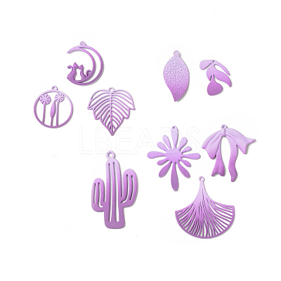 Spray Painted Alloy Charms PALLOY-P291-19M-02-1