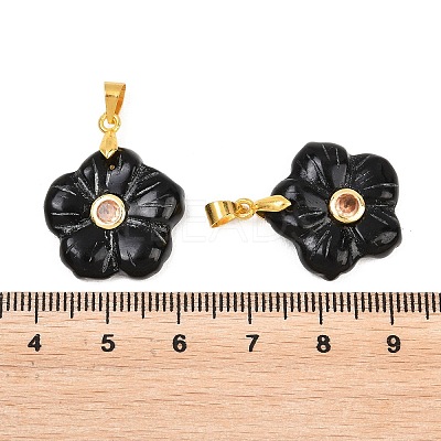 Natural Obsidian Carved Pendants G-A315-01G-05-1