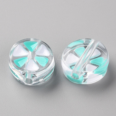 Transparent Enamel Acrylic Beads TACR-S155-005B-1