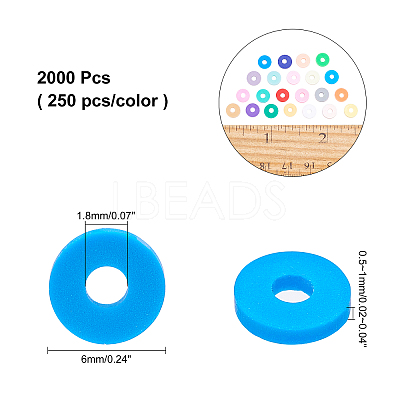 Handmade Polymer Clay Beads Strands CLAY-AR0001-03-1