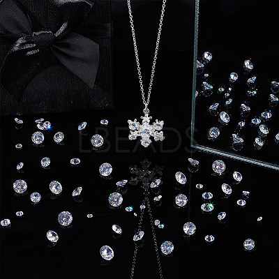 160Pcs 8 Styles Cubic Zirconia Cabochons ZIRC-PH0001-52-1