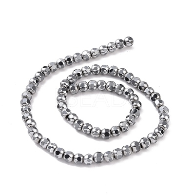 Electroplated Non-magnetic Synthetic Hematite Beads Strands G-G862-02C-1