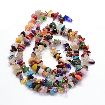 Mixed Stone Beads Strands G-O049-C-13-1