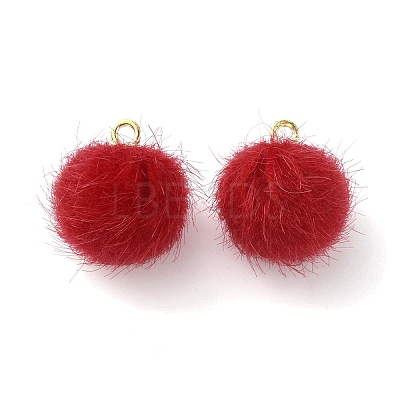 Faux Mink Fur Covered Pendants DIY-WH0401-92B-1