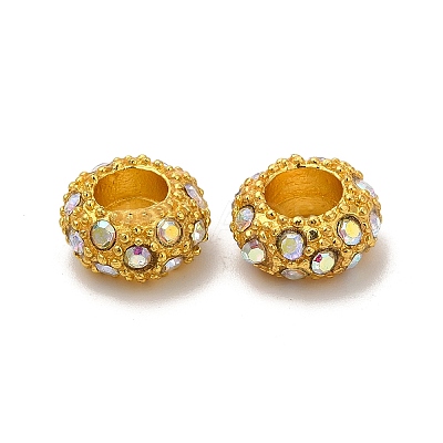 Alloy Rhinestone European Beads CPDL-H999-18G-1