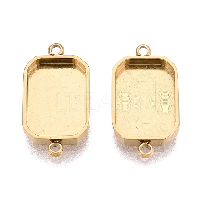 304 Stainless Steel Connector Cabochon Settings STAS-Q113-34G-1