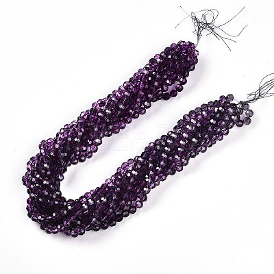 Baking Paint Transparent Glass Beads X1-DGLA-A035-T8mm-A09-1