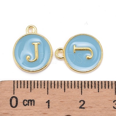 Golden Plated Alloy Enamel Charms X-ENAM-S118-04J-1