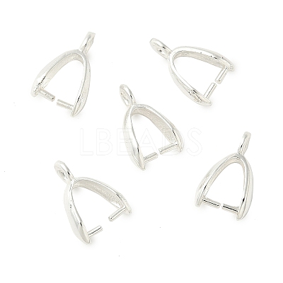 Rack Plating Brass Ice Pick Pinch Bails KK-Z030-05D-S-1