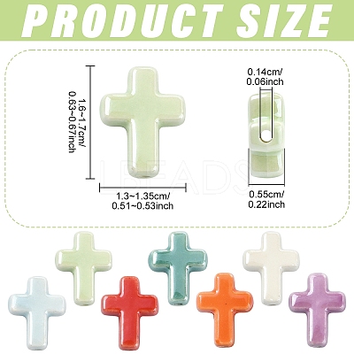 20Pcs Handmade Porcelain Beads PORC-YW0001-33A-1