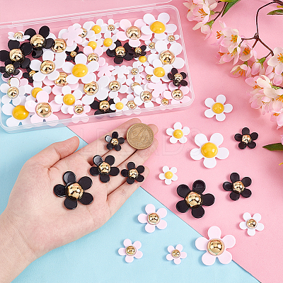 64Pcs 16 Style Acrylic Cabochons SACR-PH0002-15-1